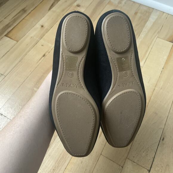 J‎ Crew Georgie Black Suede Penny Loafer Womens Size 6.5 EUC - Picture 2 of 7